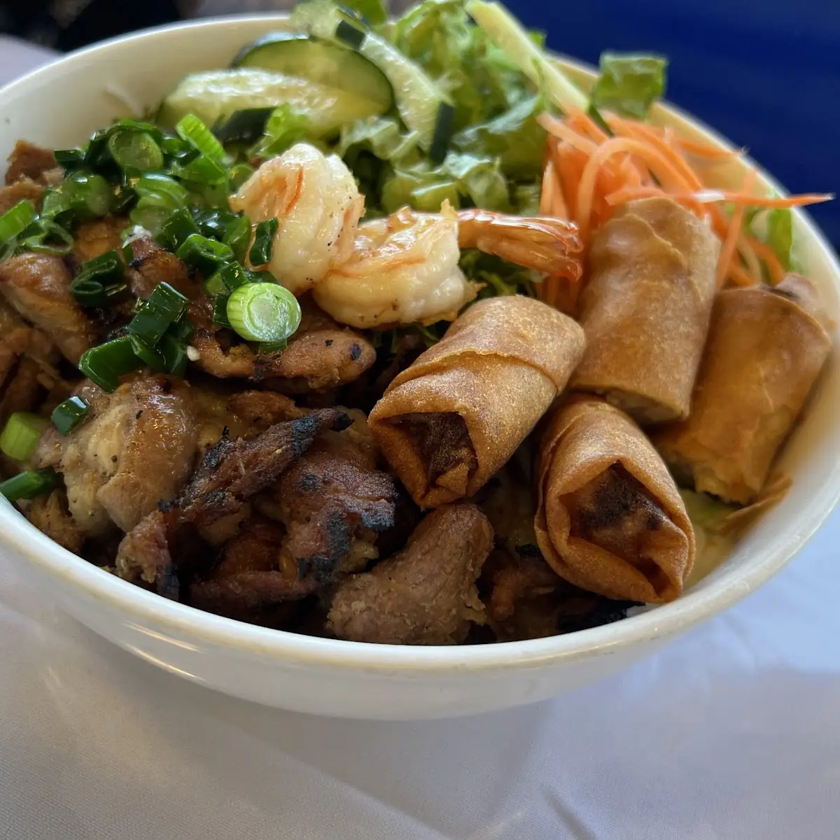 Vermicelli Shrimp BBQ Pork Egg Rolls Bun Tom Thit Nuong Cha Gio