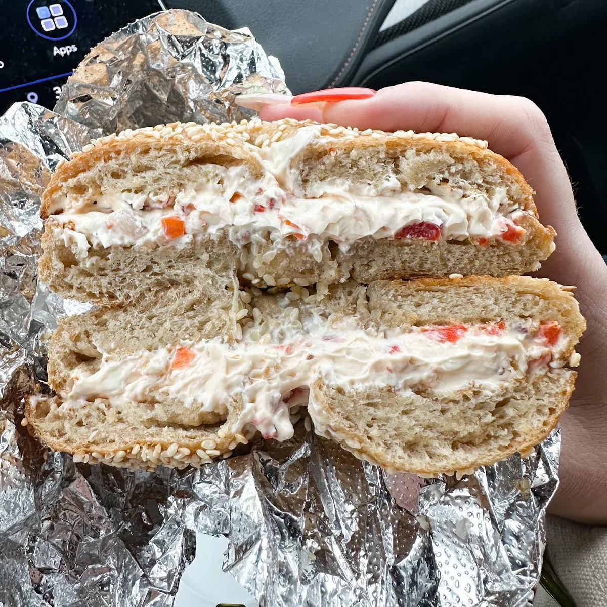 Everything Bagel with Veggie Cream Cheese