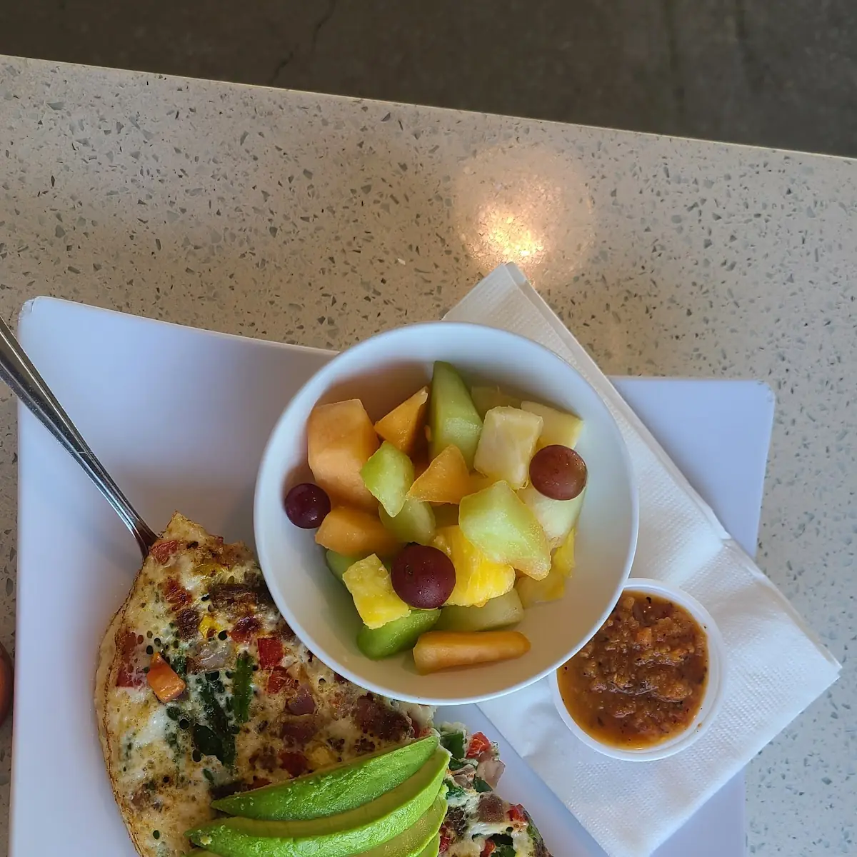 shrd Veggie Omelet
