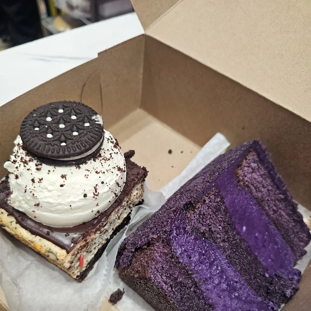 Ube Cake Slice