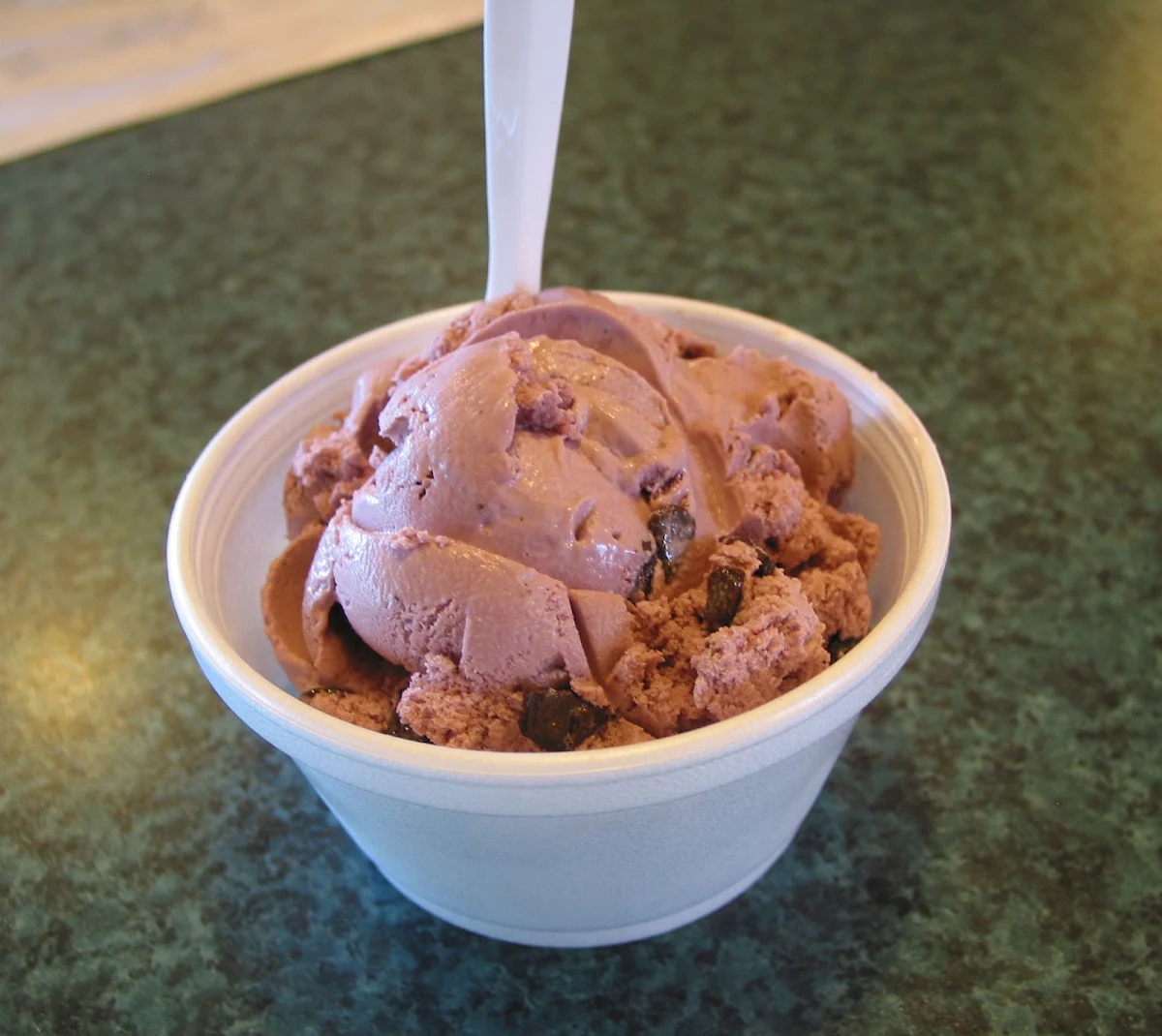 Black Raspberry Chocolate Chip Ice Cream