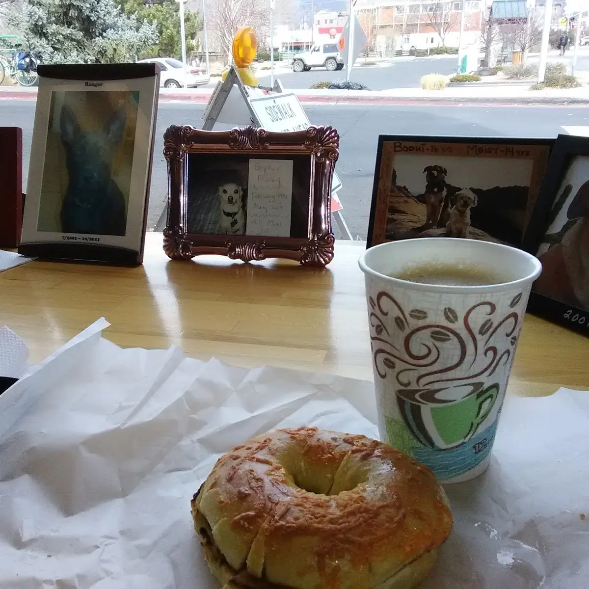 Cheese Bagel & Coffee