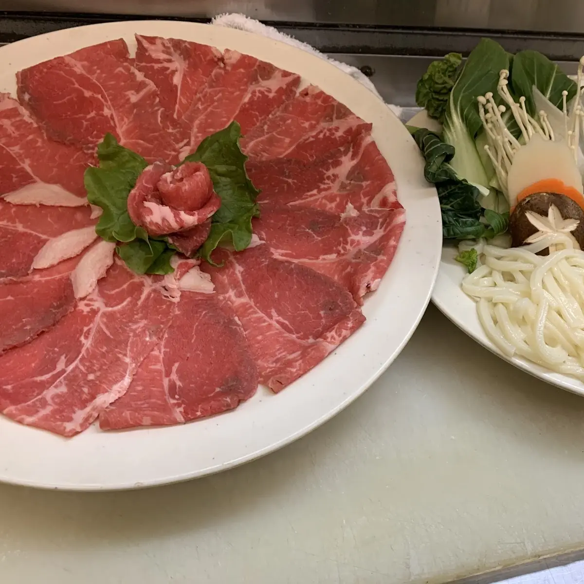 Thin Sliced Seared Rare Angus Beef