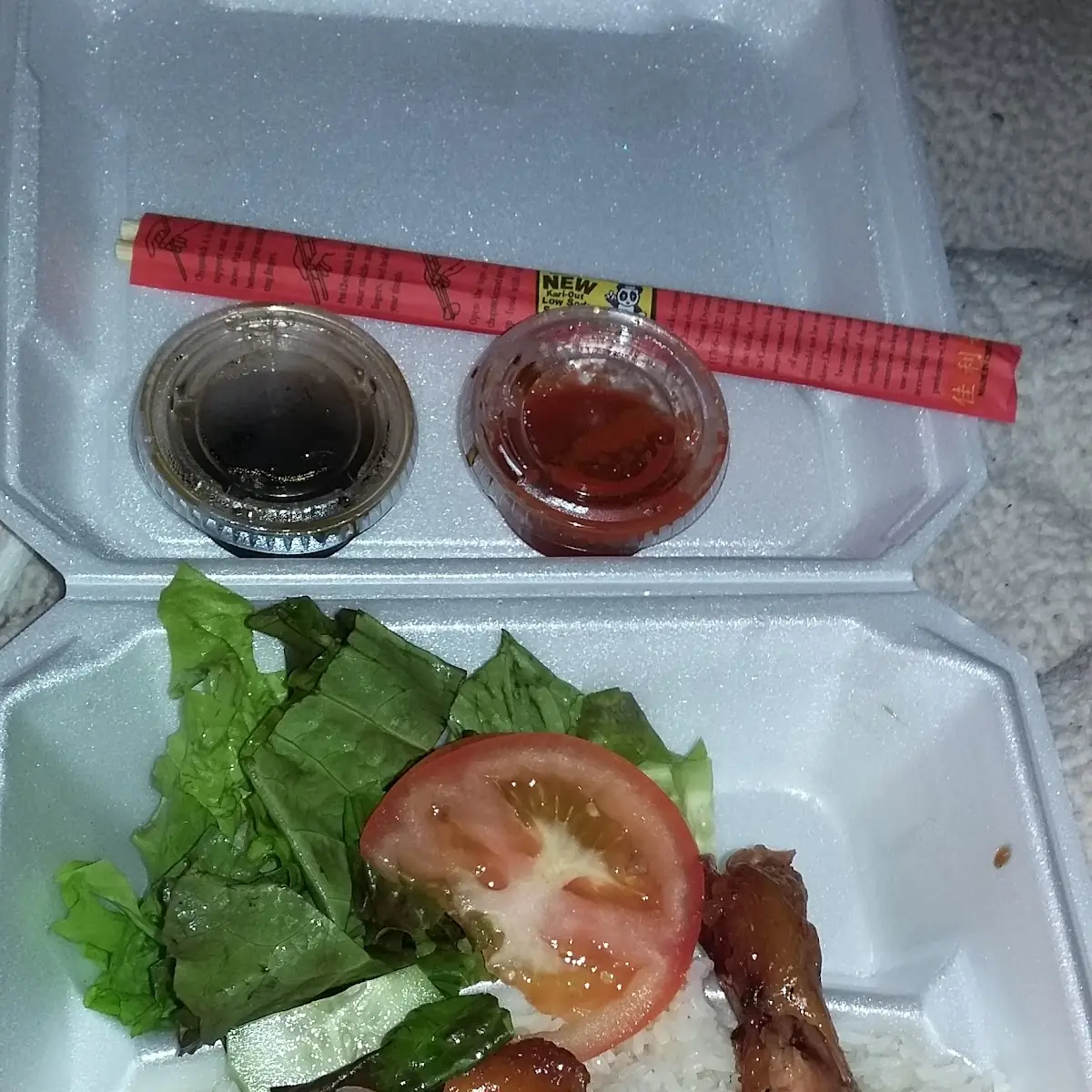 Chicken with Rice and Salad
