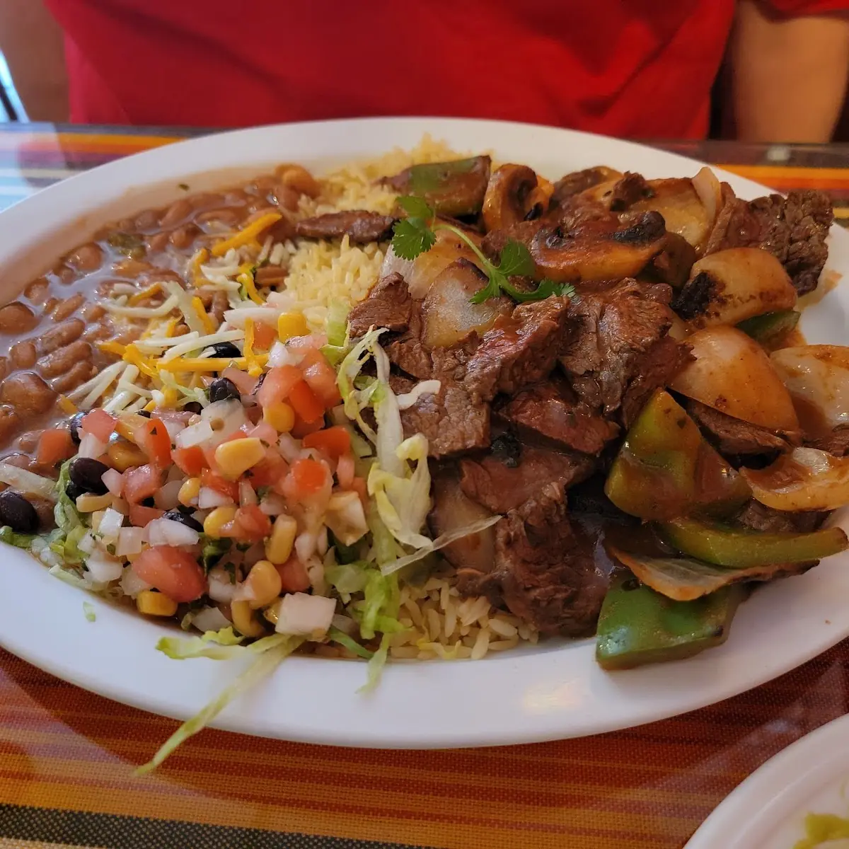 Beef Fajitas Rice and Beans