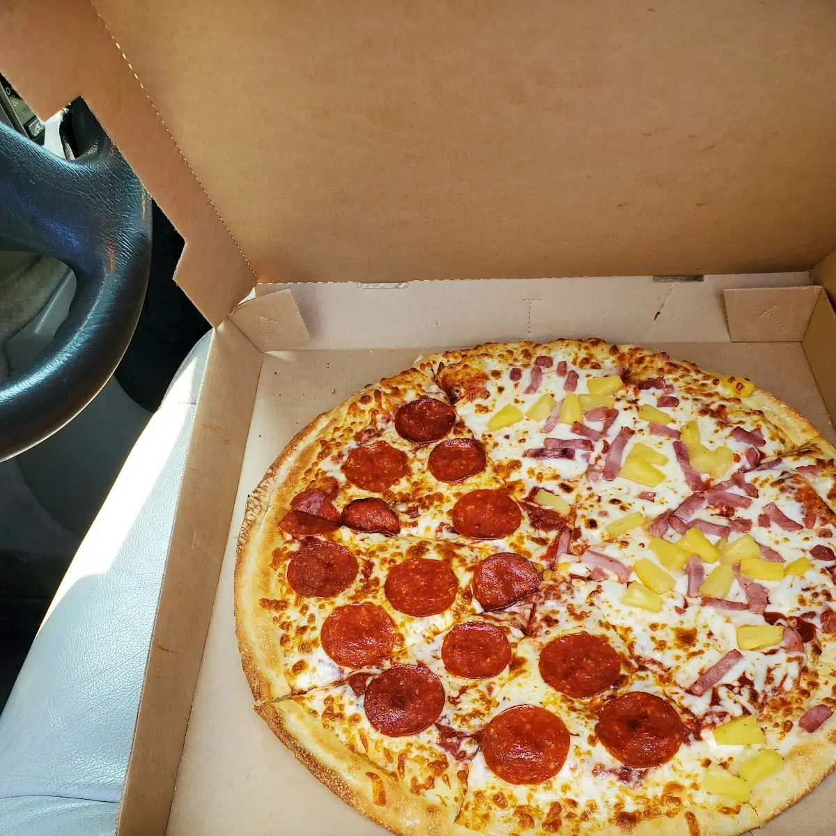 Pepperoni and Hawaiian Pizza