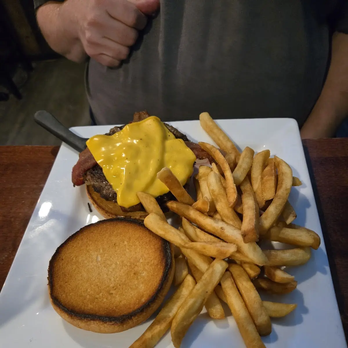 Cheese Burger and Fries