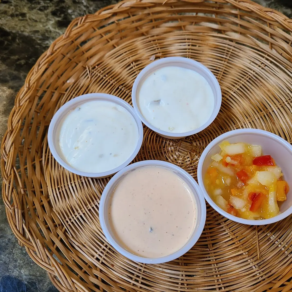 Pineapple Salsa and Ranch Dressing