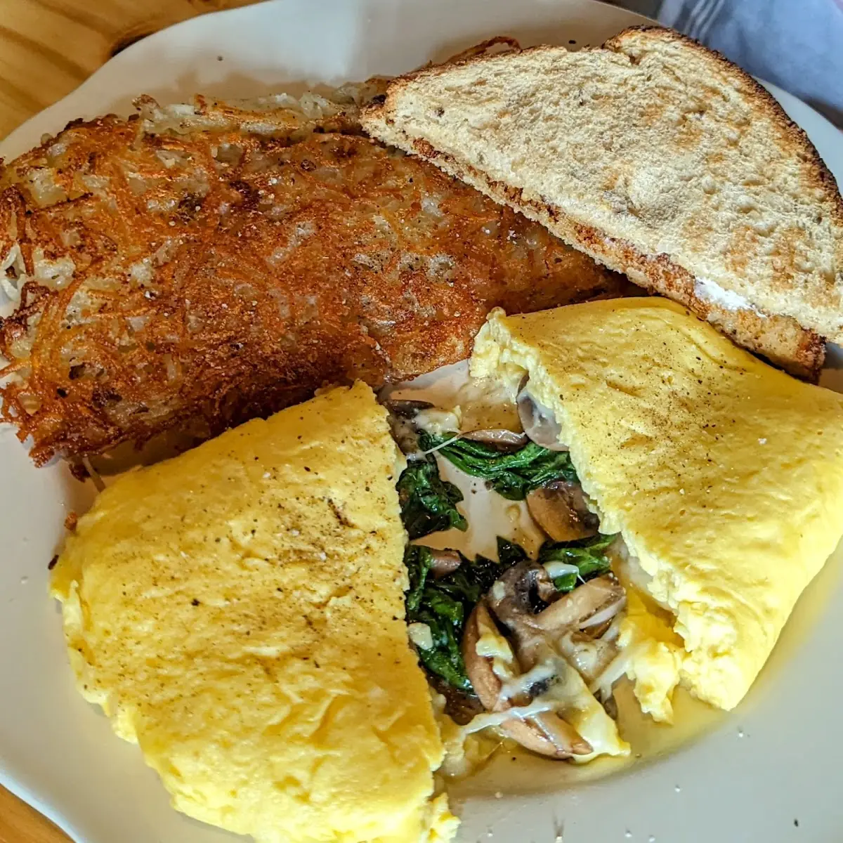 Gruyere Spinach Omelette