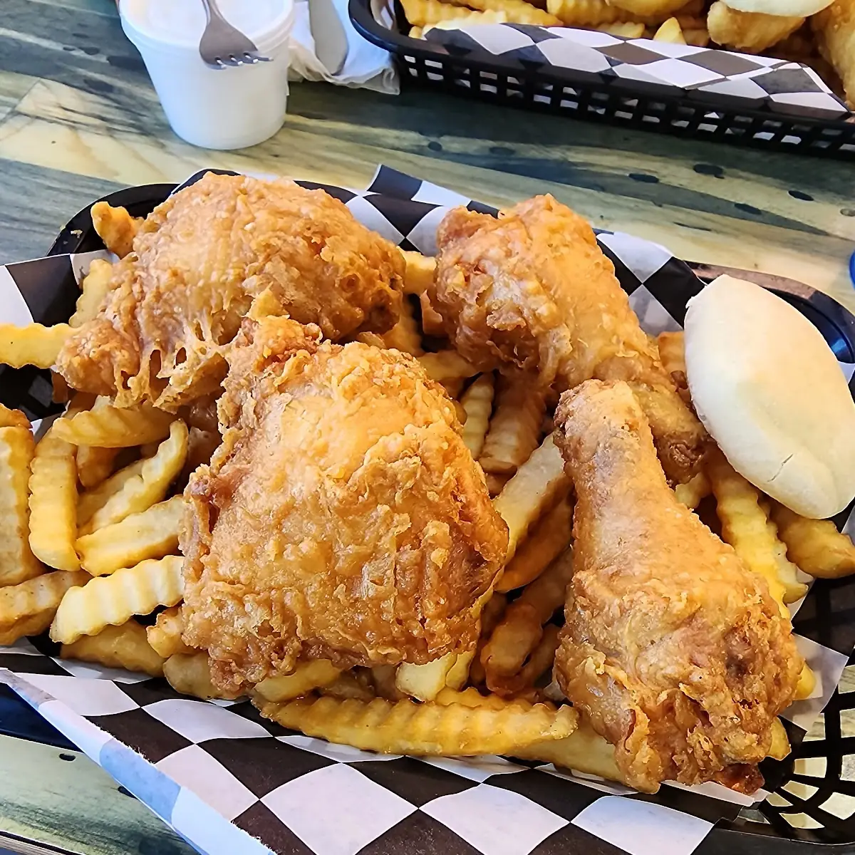 Fried Chicken and Fries