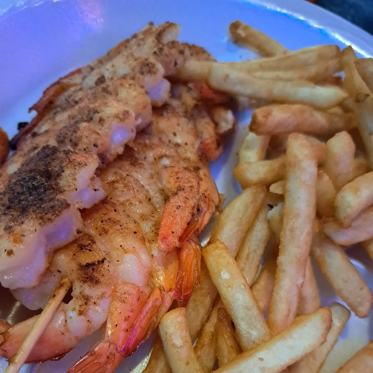 Grilled Shrimp and Fries