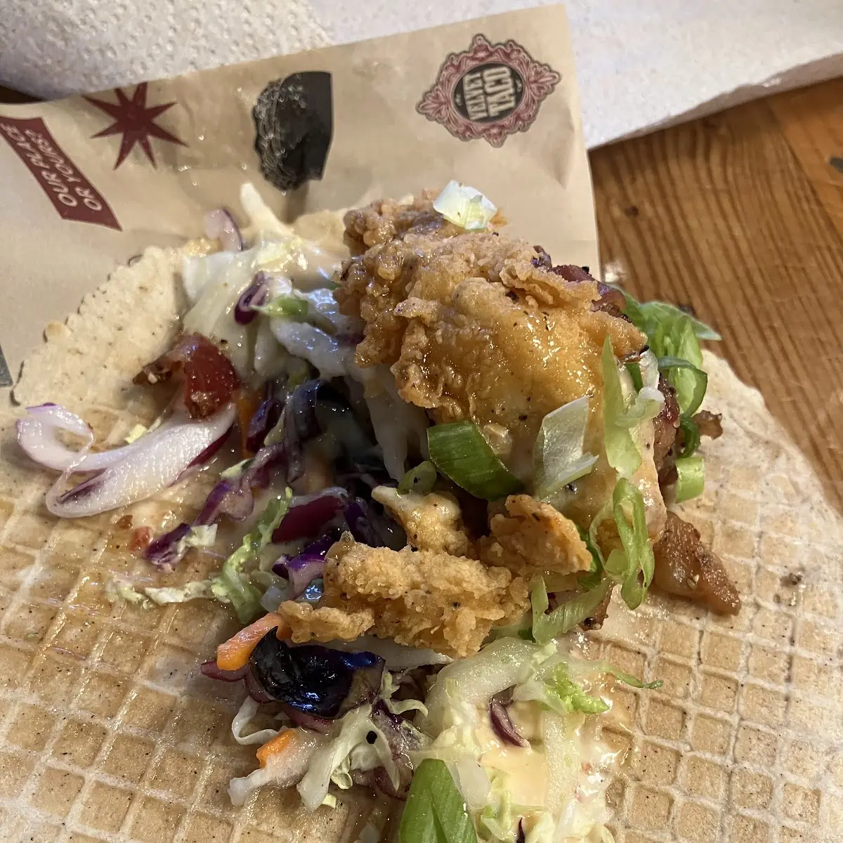 Chicken and Waffles Taco