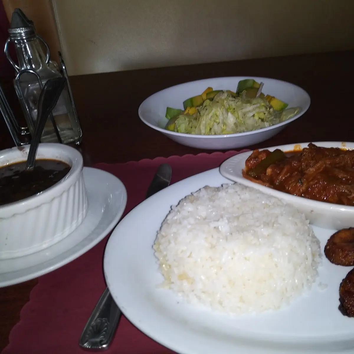 Pulled Beef with Rice and Beans