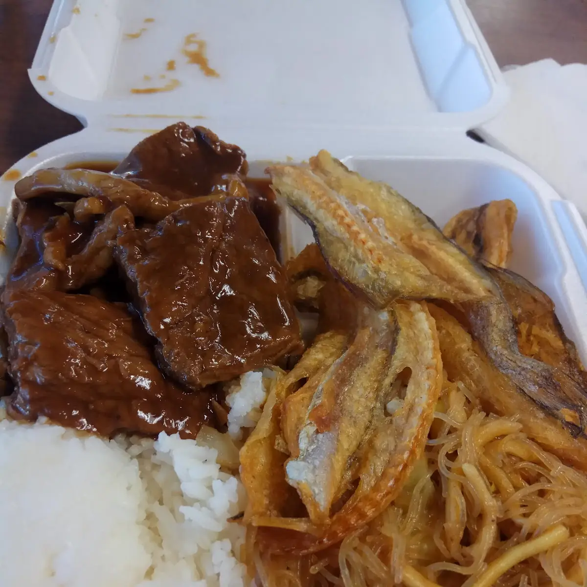 Pansit and Salted Fish