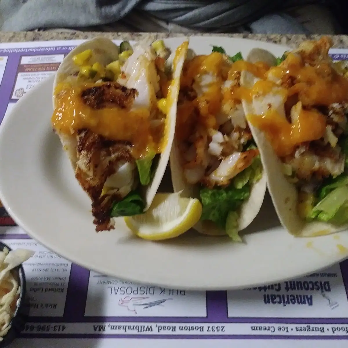 Fish Tacos w Mango Salsa