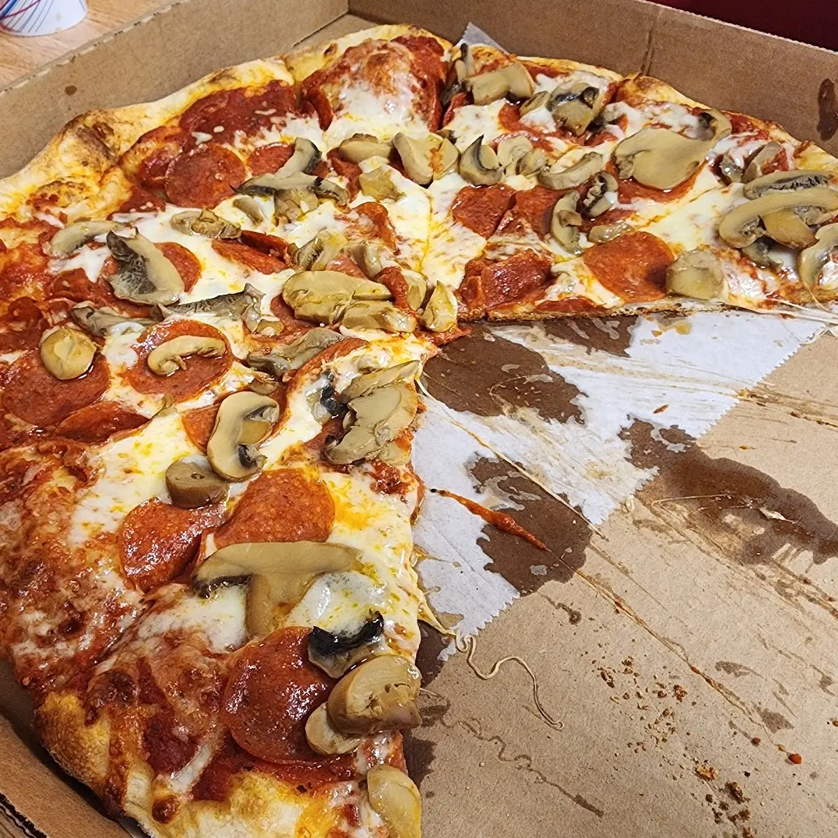 Pepperoni and Mushroom Pizza