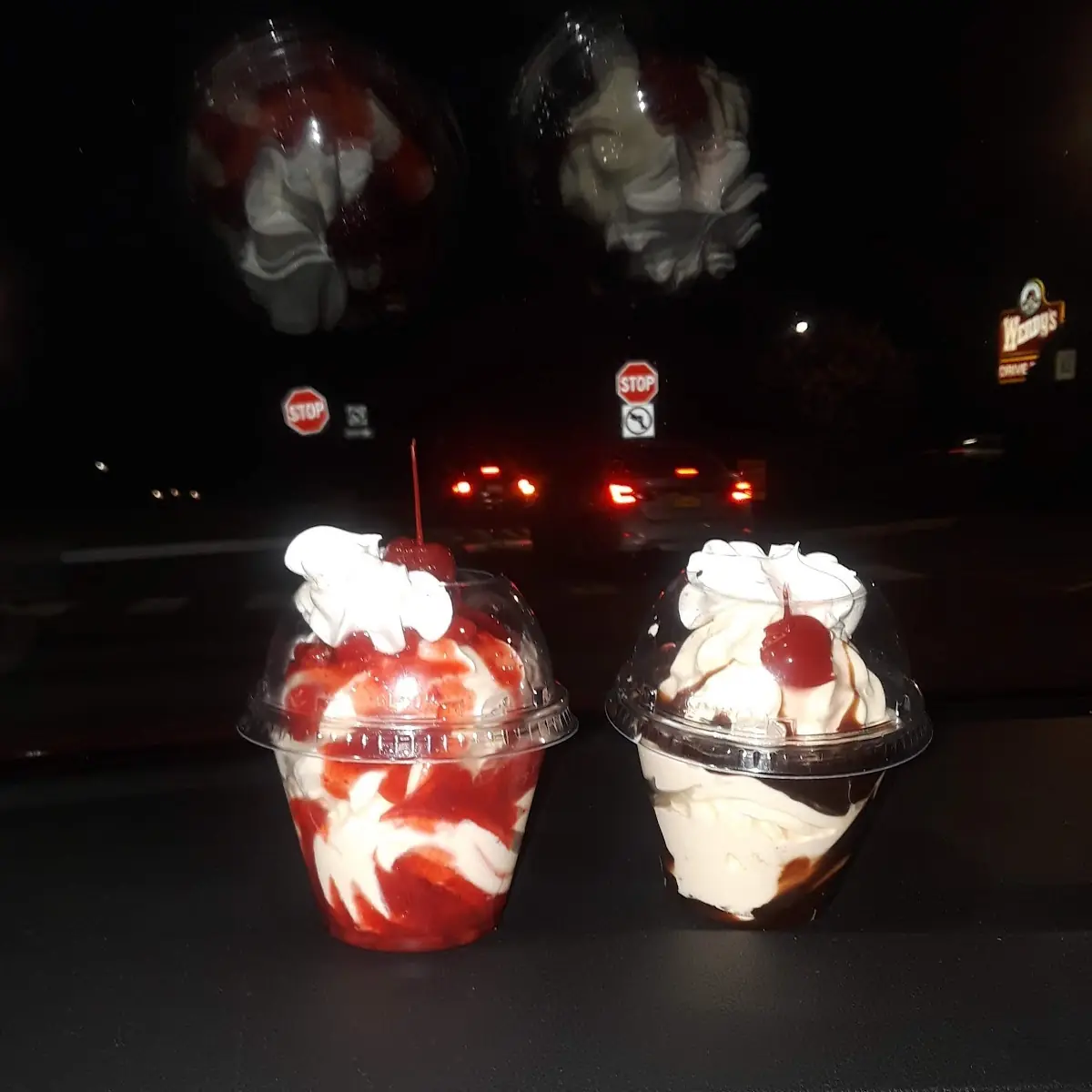 Strawberry Sundae & Hot Fudge Sundae