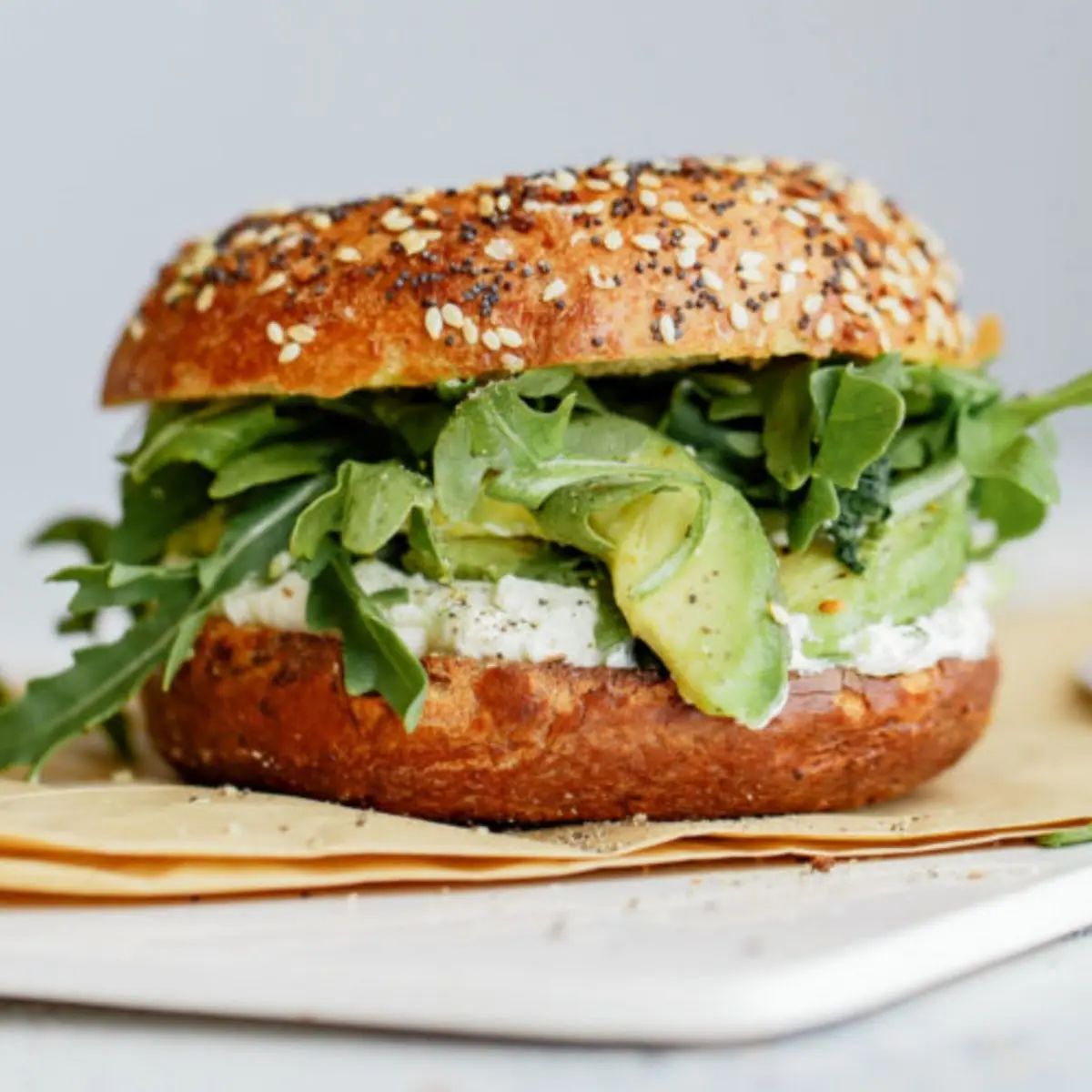 Bagel with Veggie Cream Cheese
