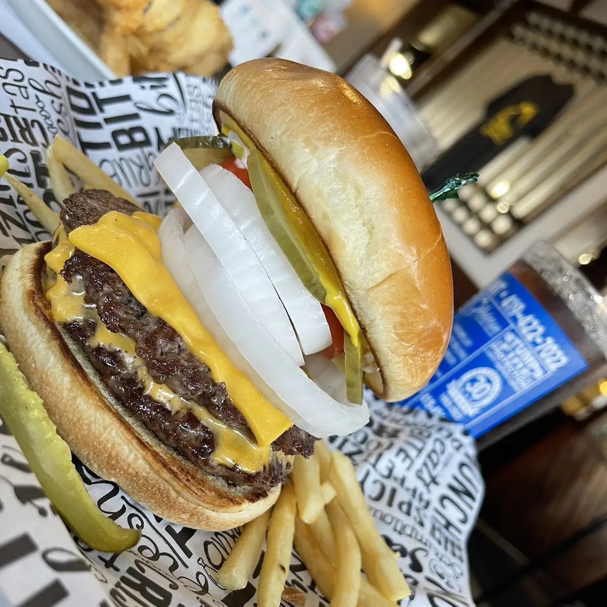 Cheese Burger & Fries