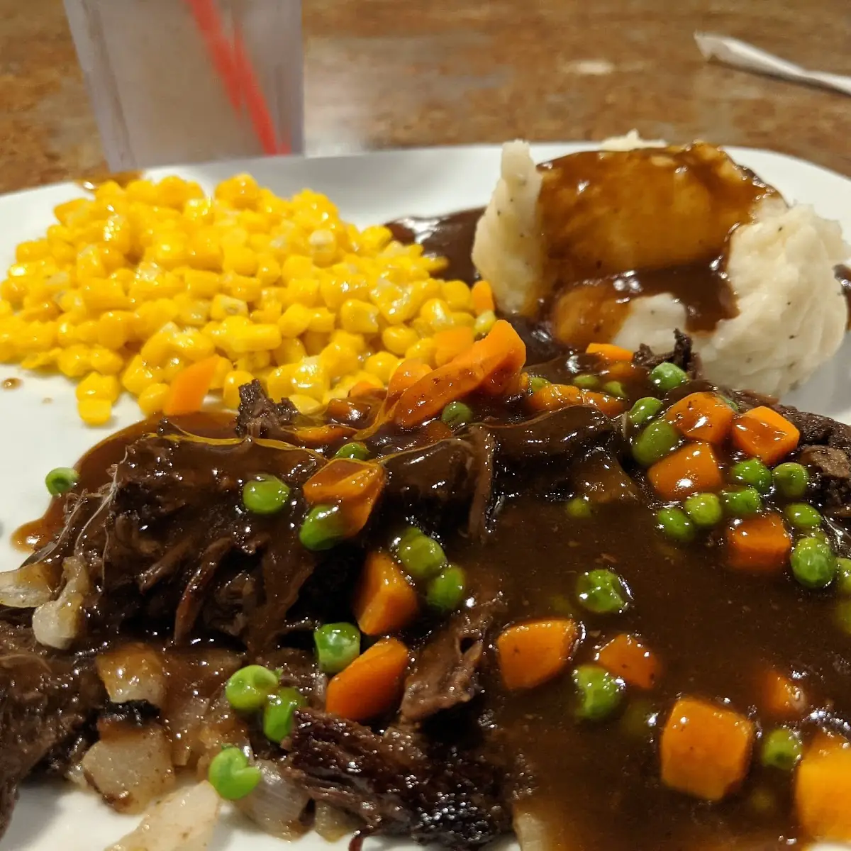 Some Kind of Stew with Corn N Mashed Taters