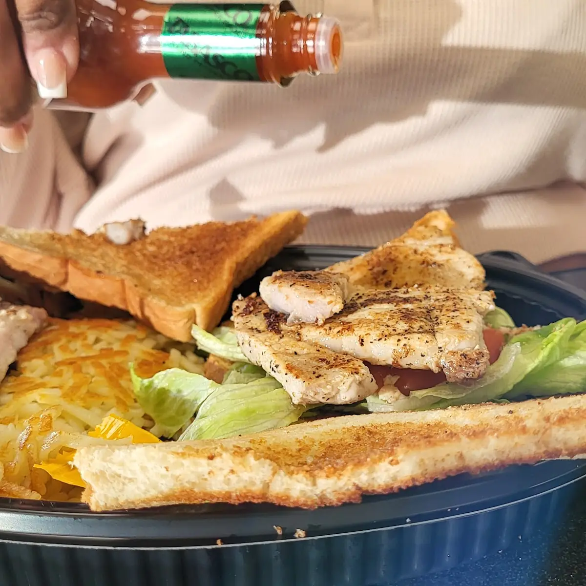 Grilled Pork Chops and Hashbrown