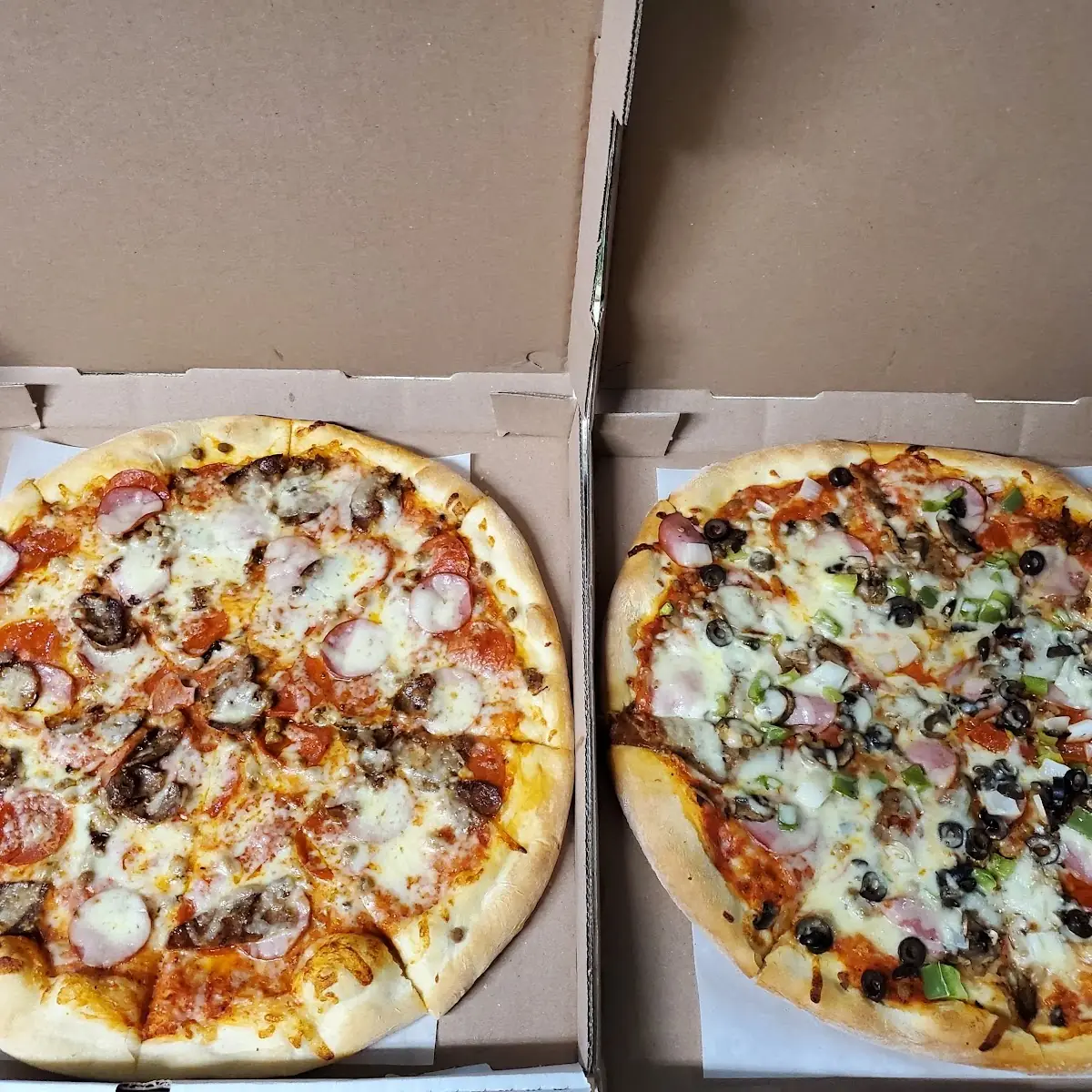 Supreme Pizza & Meat Lovers Pizza