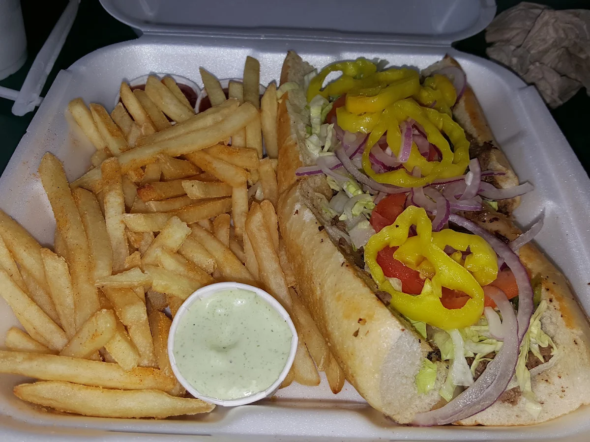 Philly Cheesesteak and Fries with Special Sauce