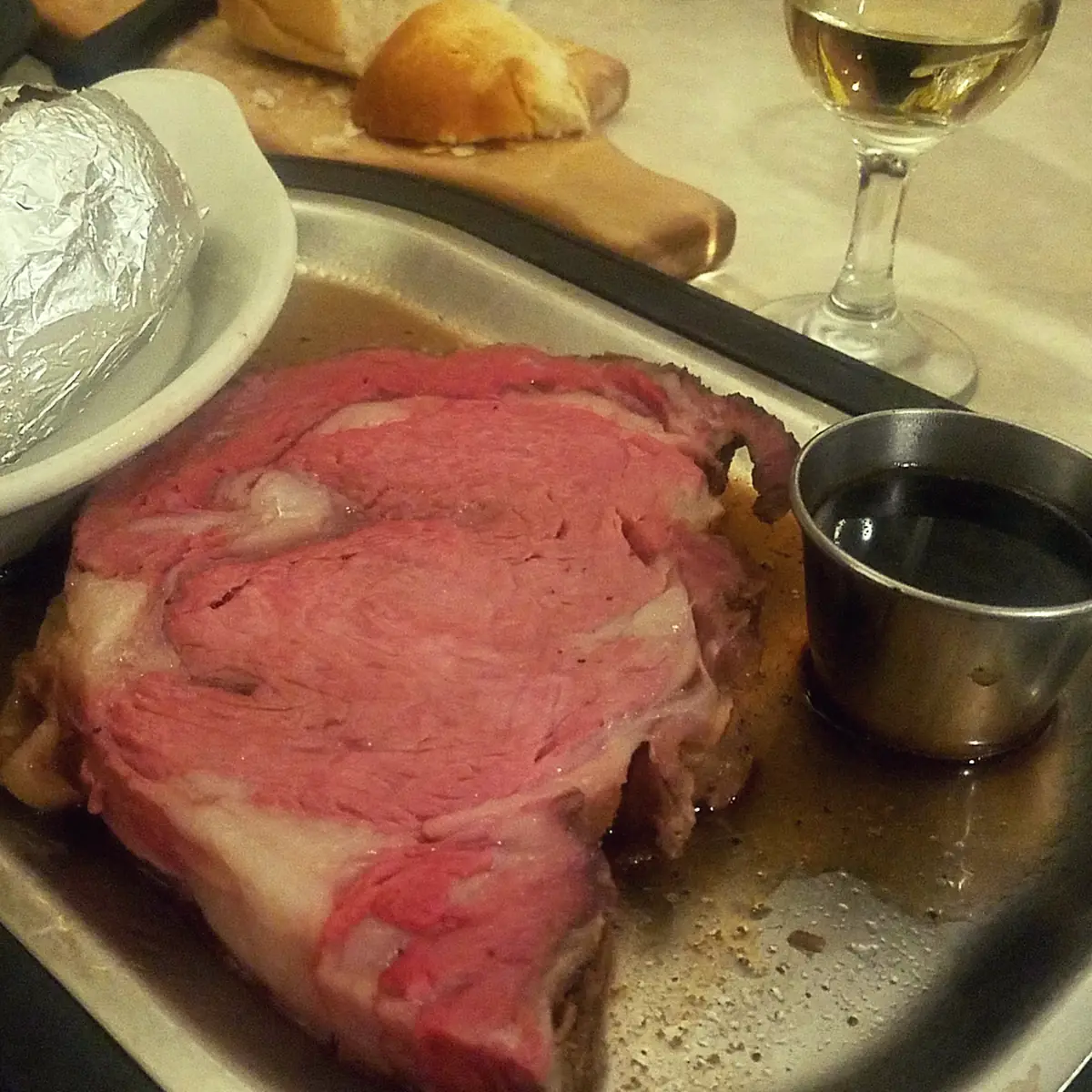 Prime Rib and Mashed Potatoes with Butter
