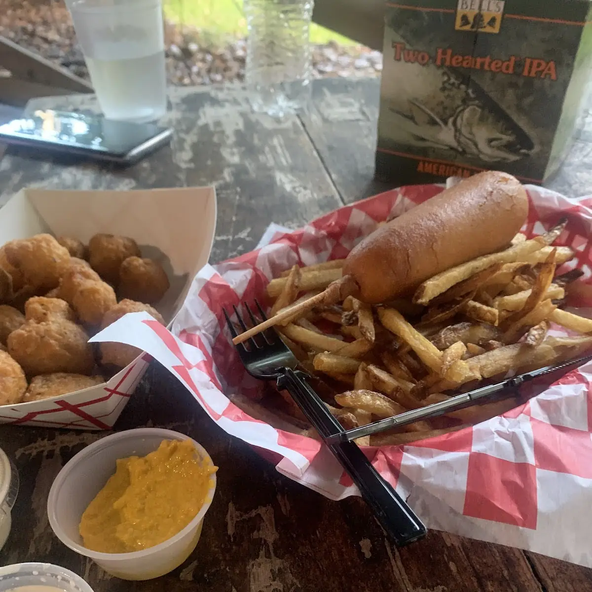 Corn Dog and Fries