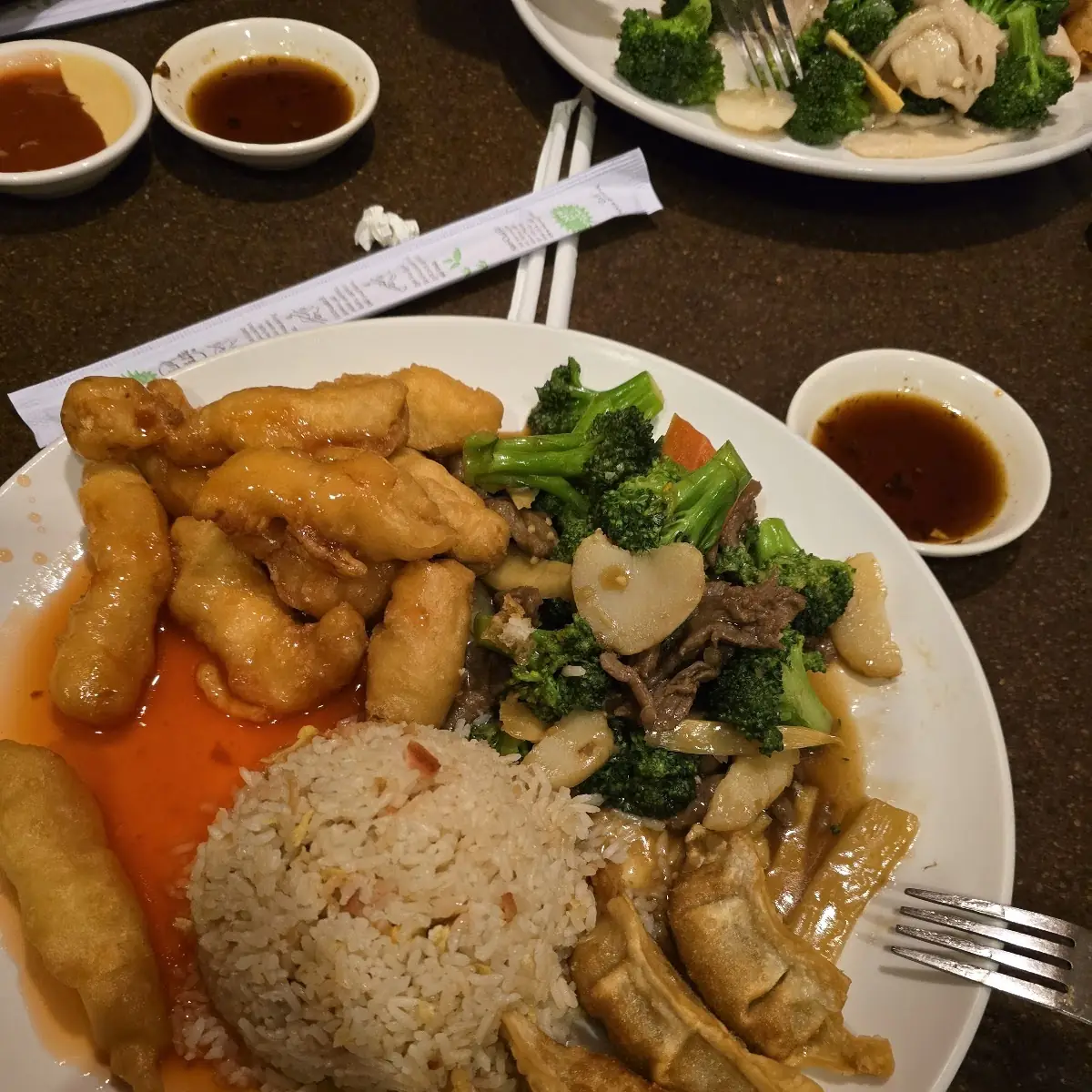 Orange Chicken Fried Shrimp