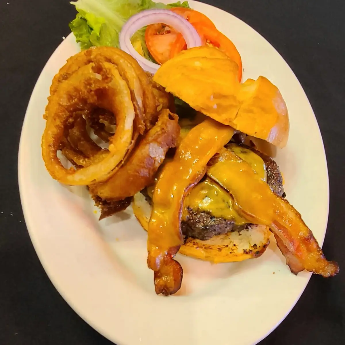 Onion Ring Tower and Mushroom Platter