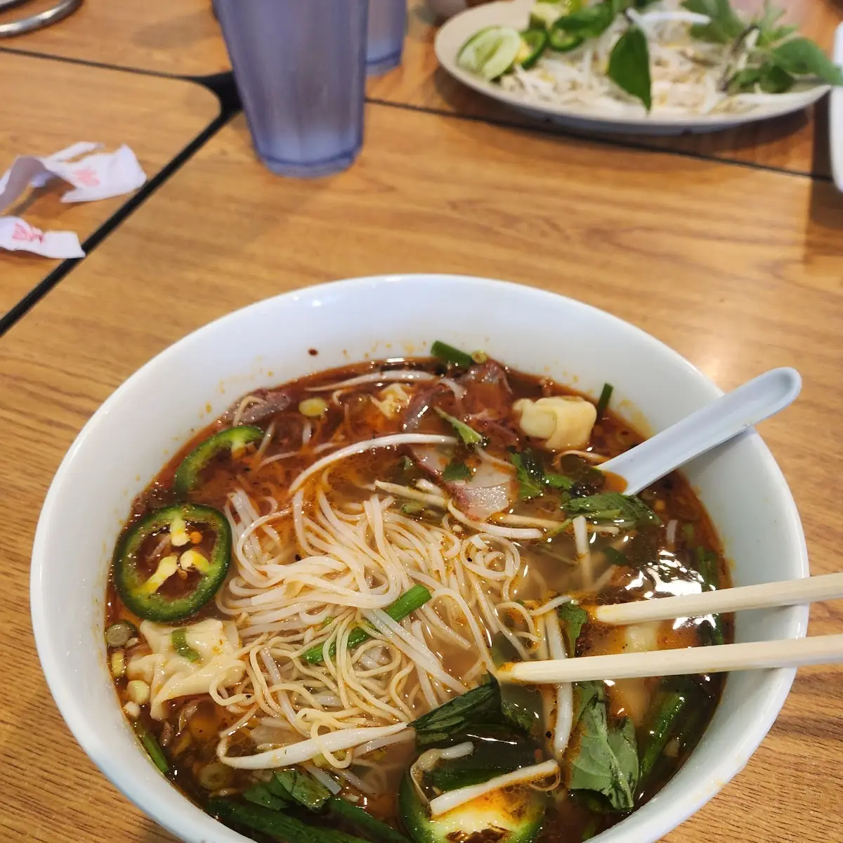Egg Noodle and Rice Noodle Soup