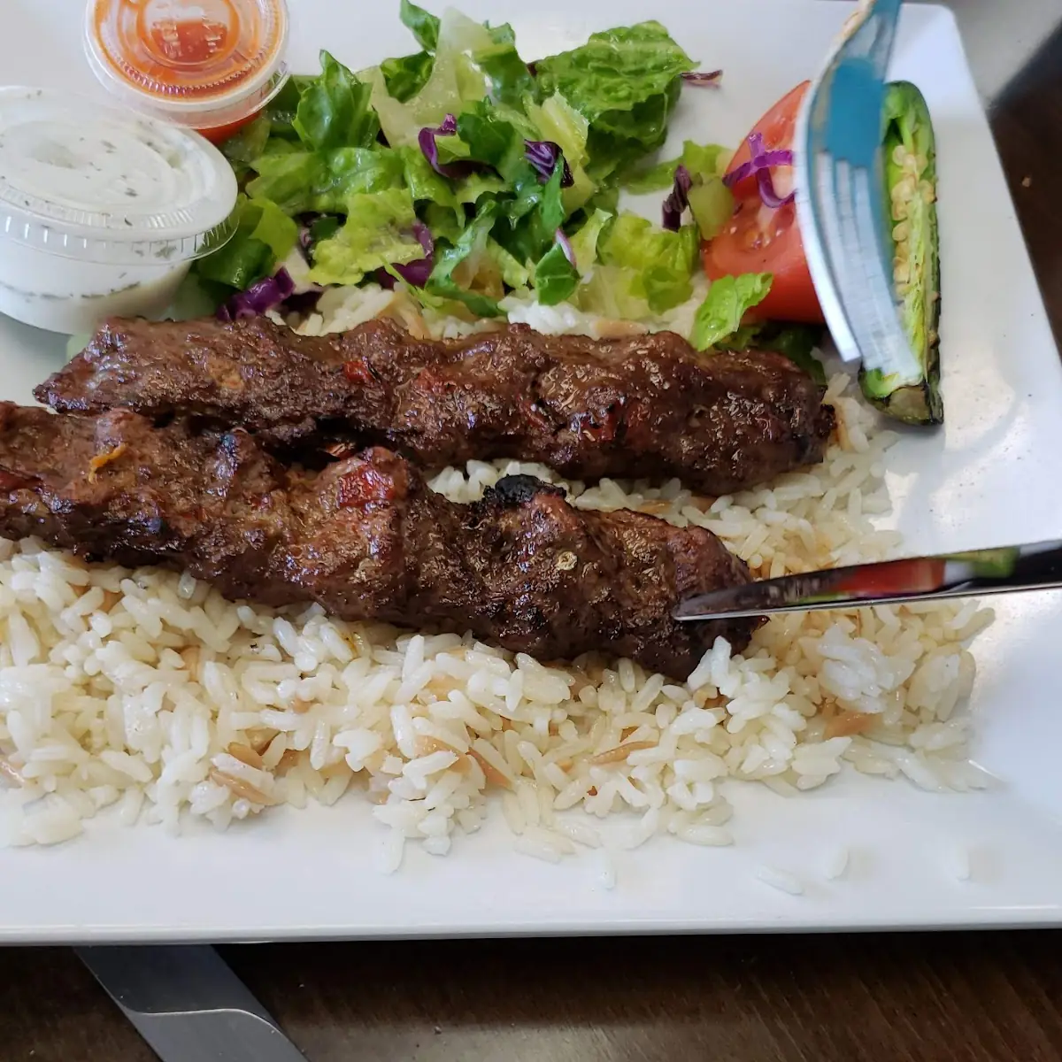 Chicken Adana with Brown Rice