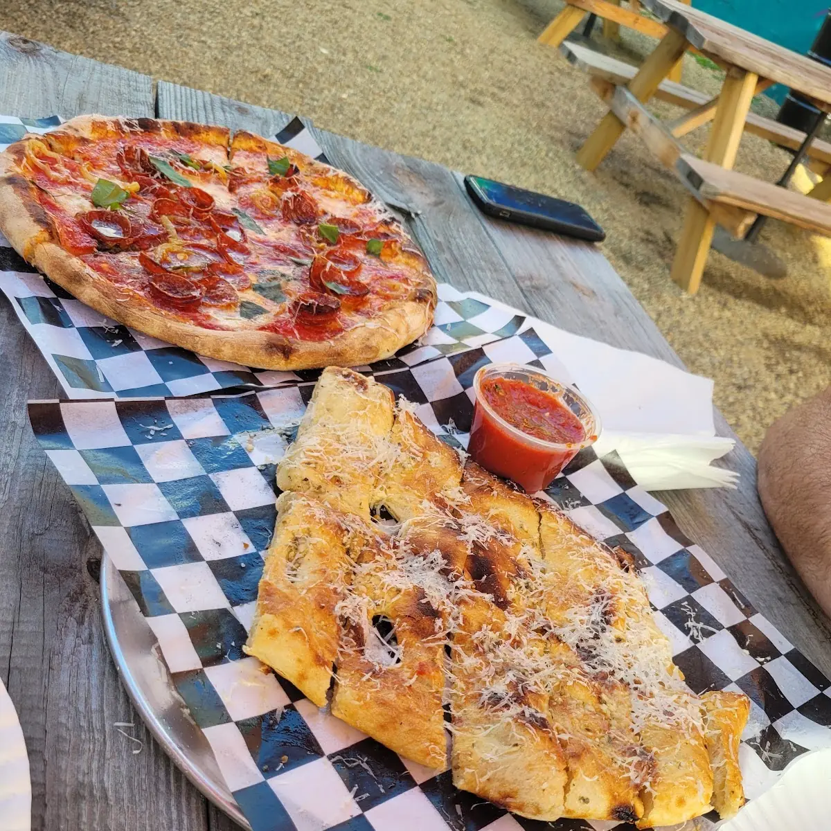 Hot Honey Pizza Top & Garlic Bread Bottom