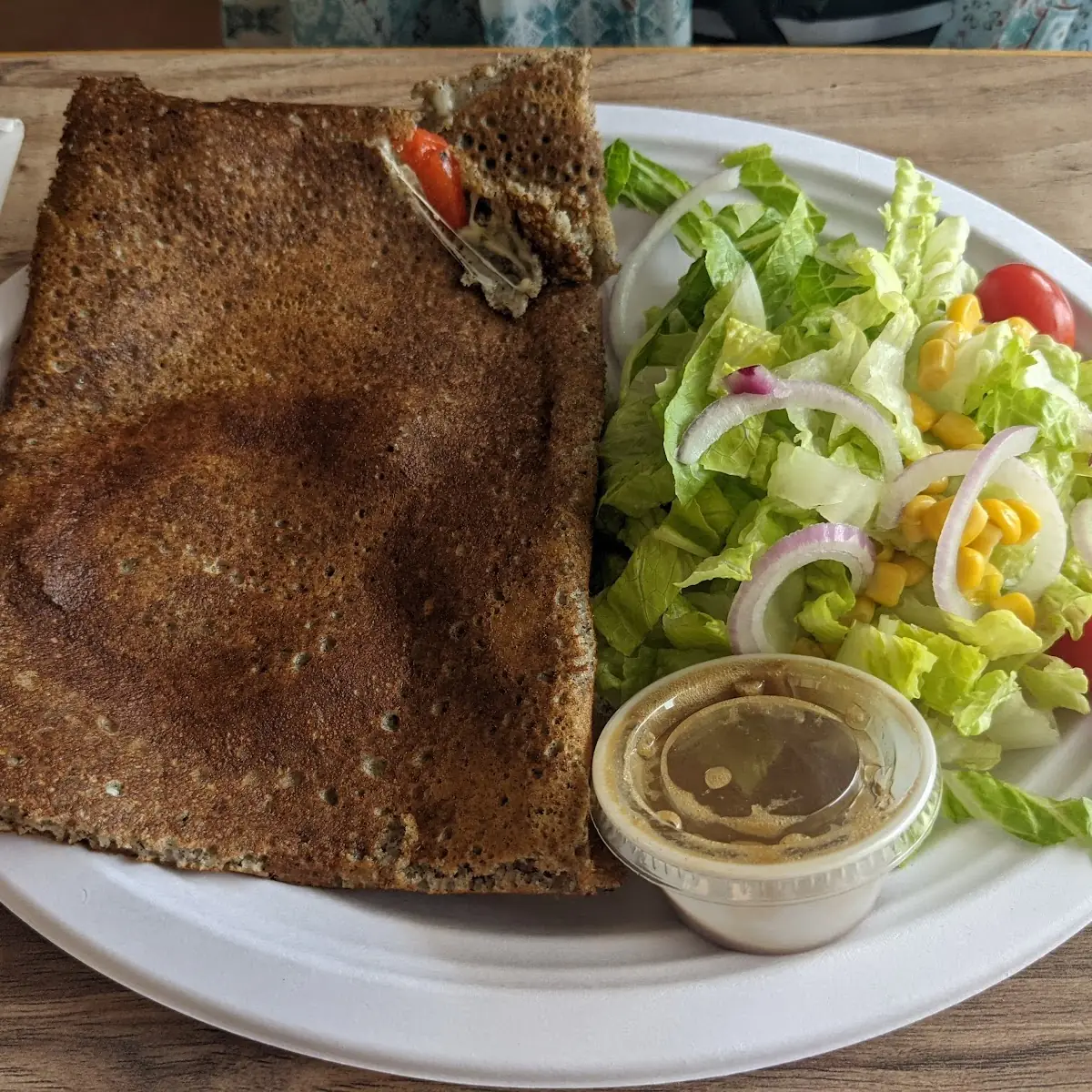 Savory Crepe with Side Salad