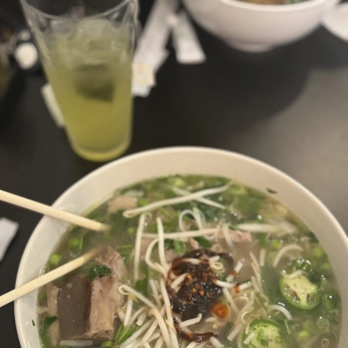 Beef Noodle Soup with Scallions
