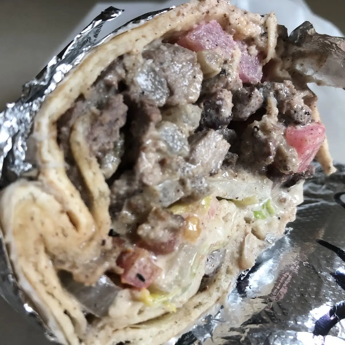 Lamb and Beef Shawarma Wrap