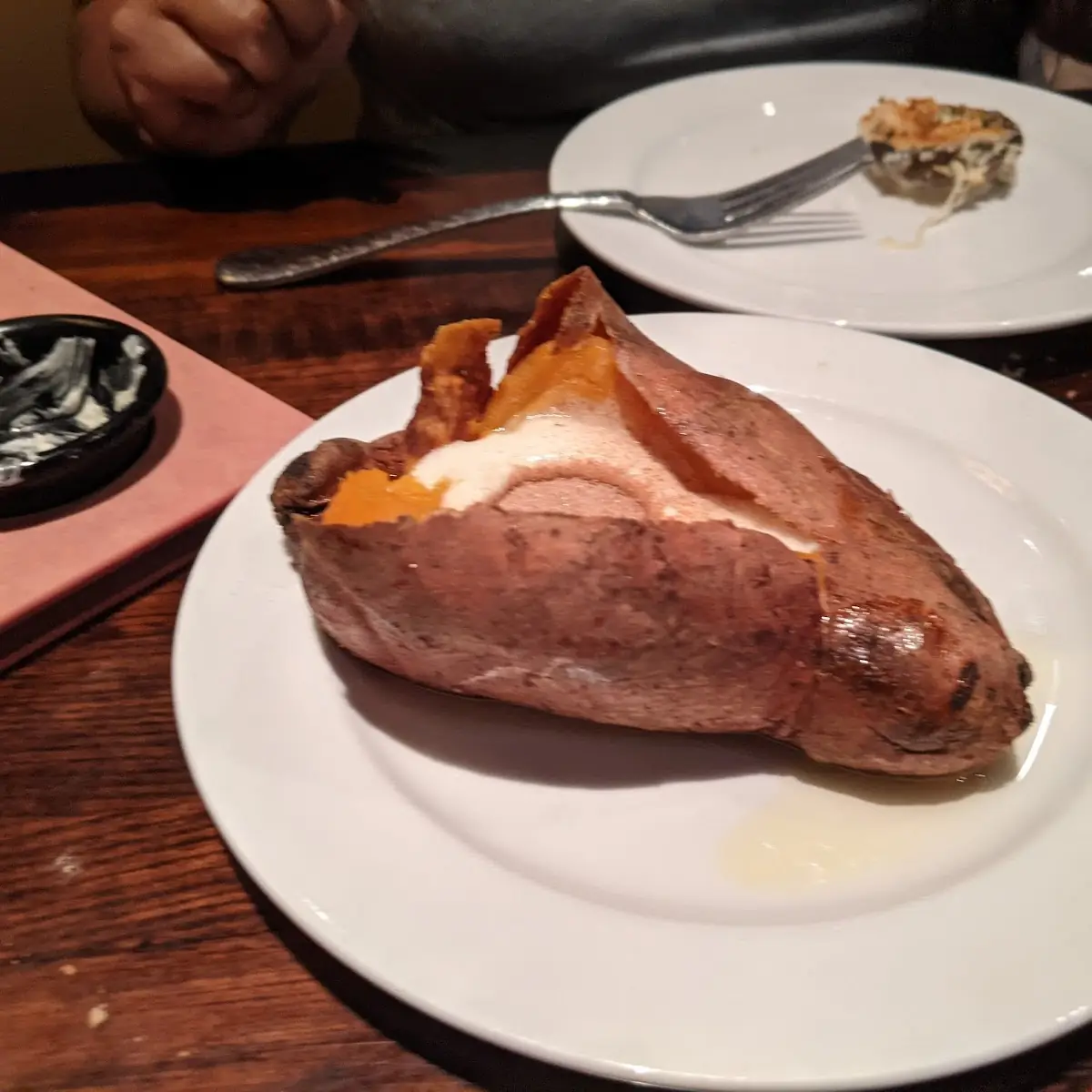 Sweet Potato with Cinnamon Sugar and Butter
