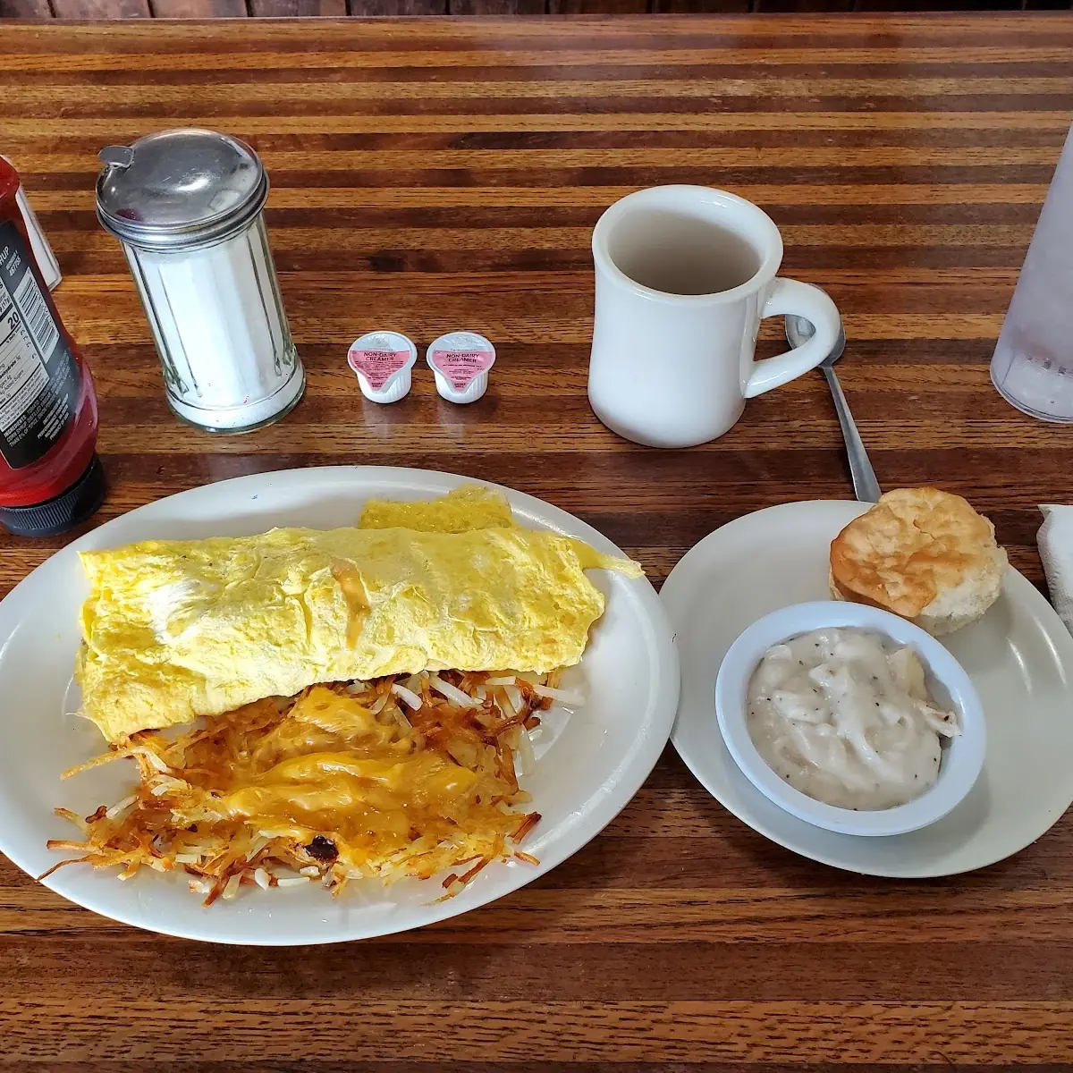 Omelette with Hash Browns