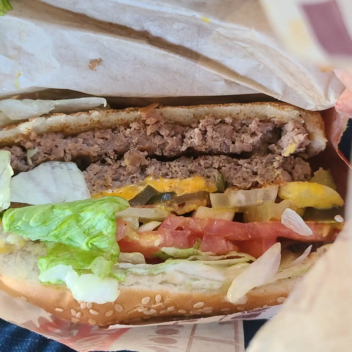 Texas Double Whopper Has Bacon Cheese and Jalapeño Slices