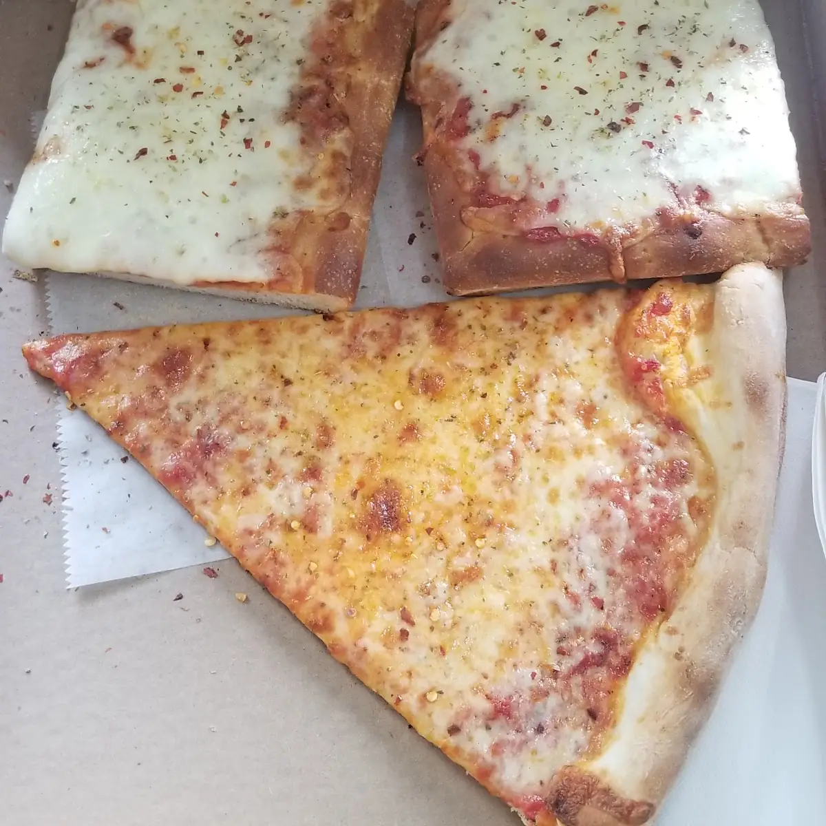 Cheese Pizza Slice and Sicilian Slice