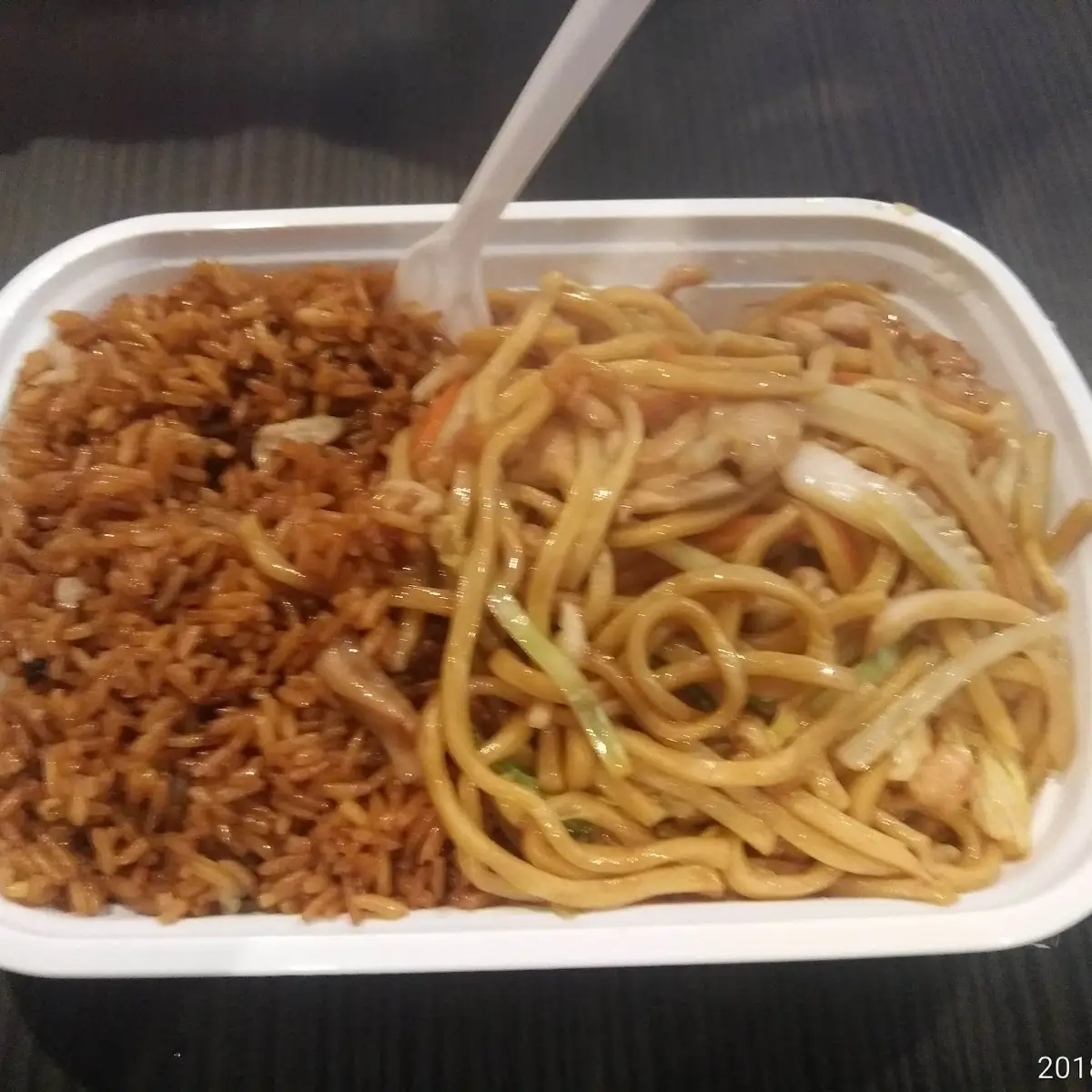 Chicken Pork Lo Mein Combo Plate