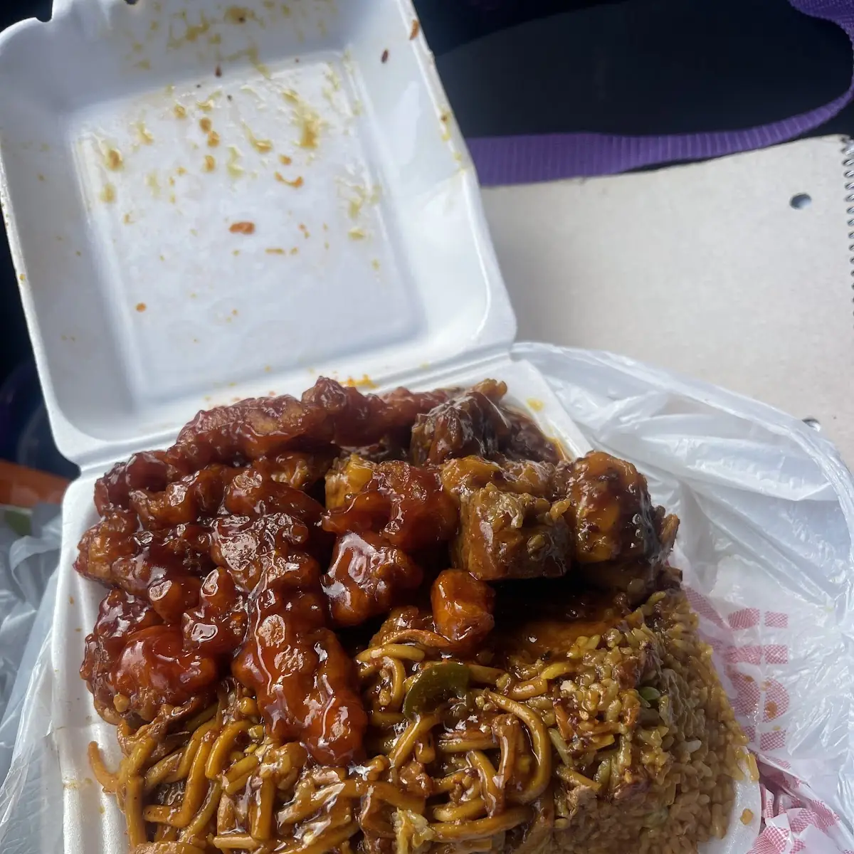 Orange Chicken and BBQ Pork