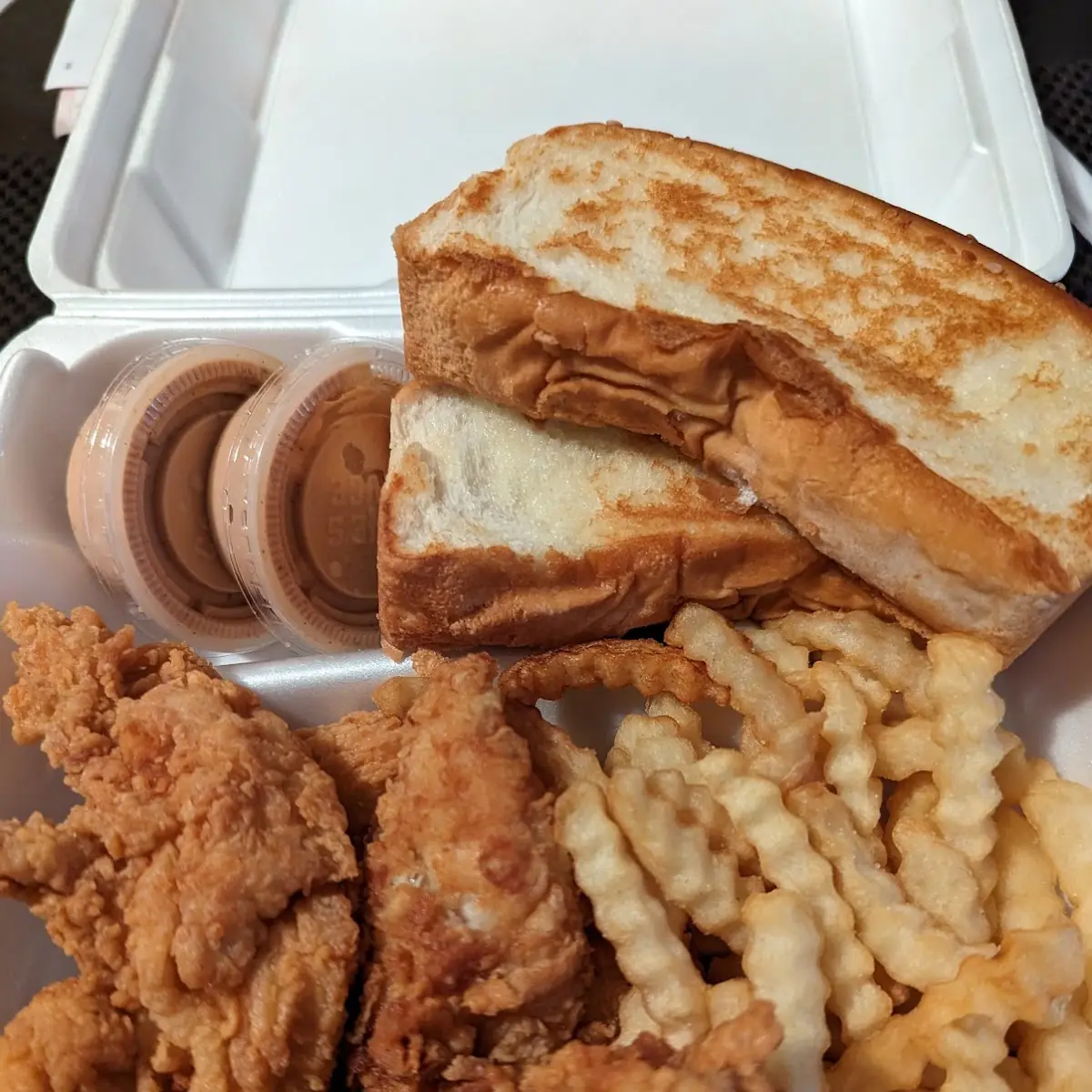 Crispy Chicken Tenders and Crinkle Fries