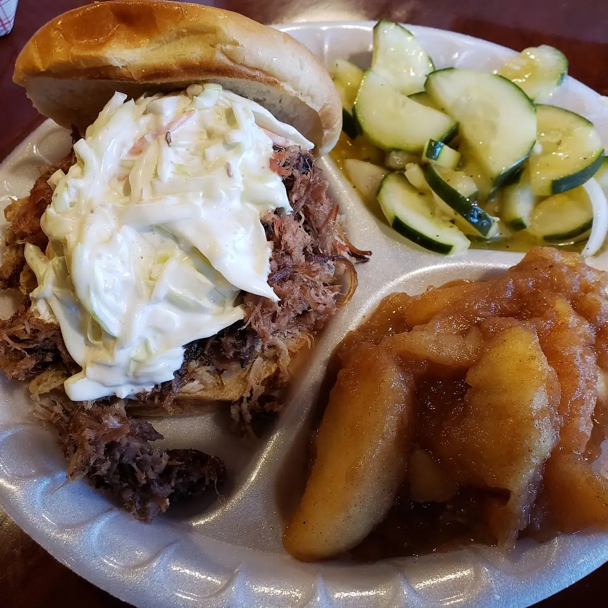 Pulled Pork and Brisket Sandwich