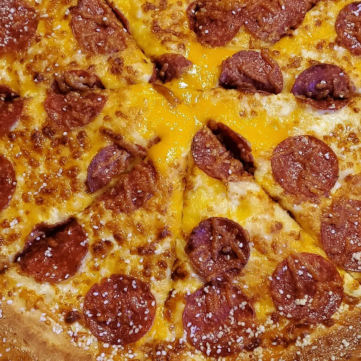 Pretzel Crust Pizza with Cheese Sauce
