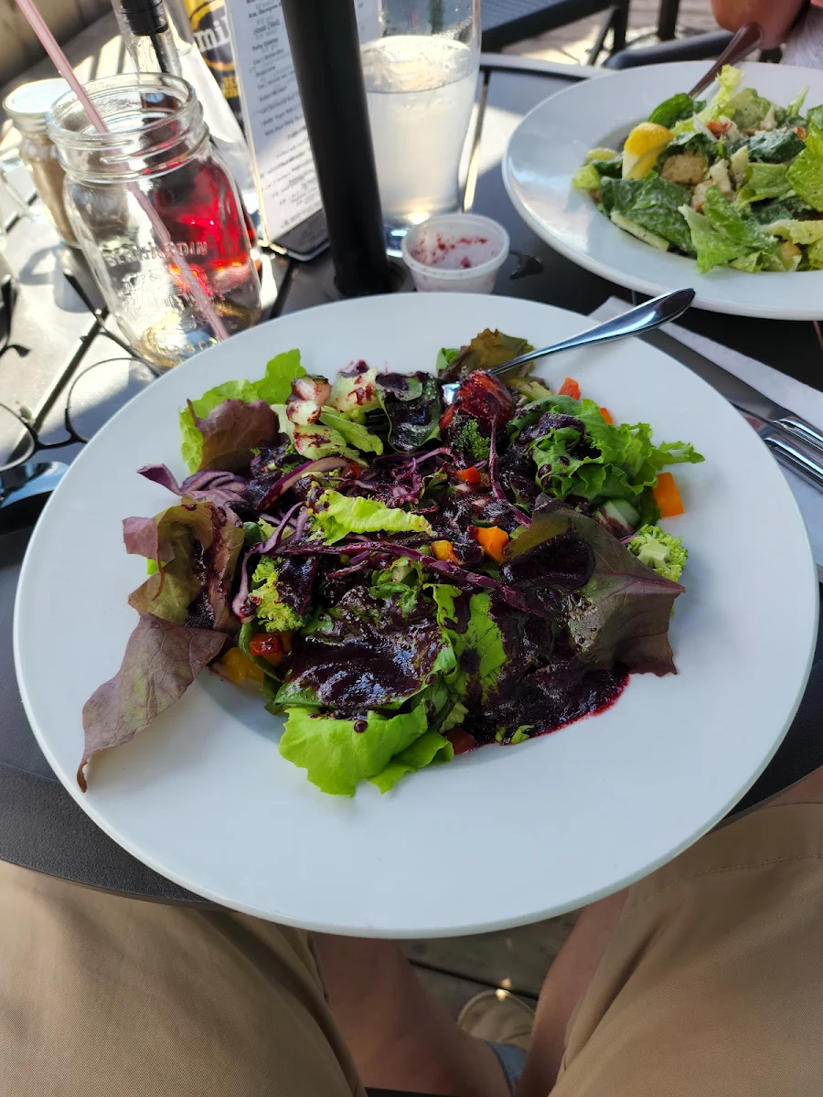 Garden Salad with Blueberry Dressing
