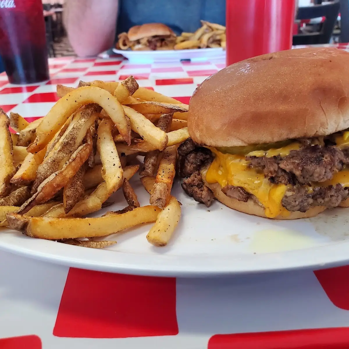 Double Bacon Cheeseburger with Fries