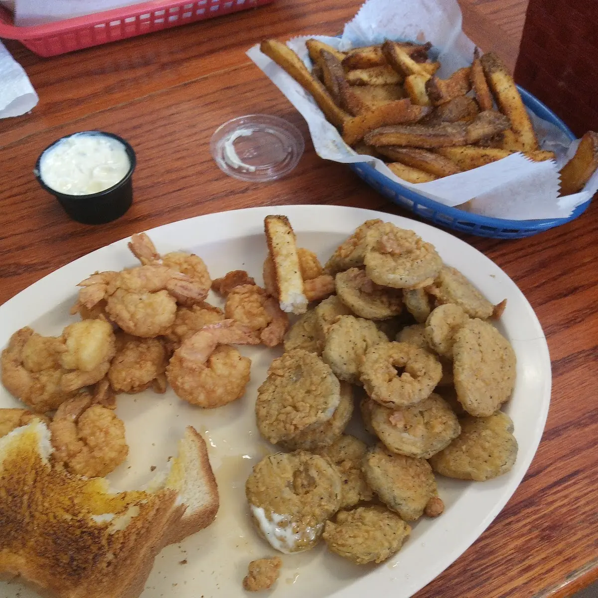 Fried Pickles Fried Shrimp Basket