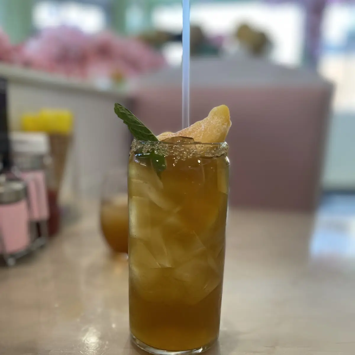 Iced Peach Cobbler Tea